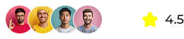 4 avatars and rating 4.5